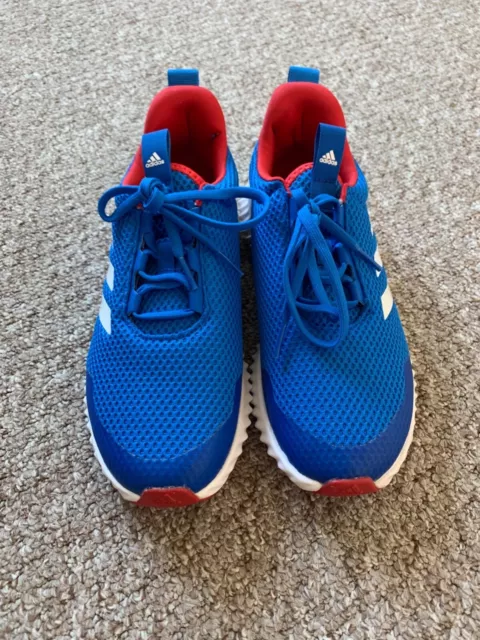 Adidas Boys blue/red sneaker trainers at size UK5