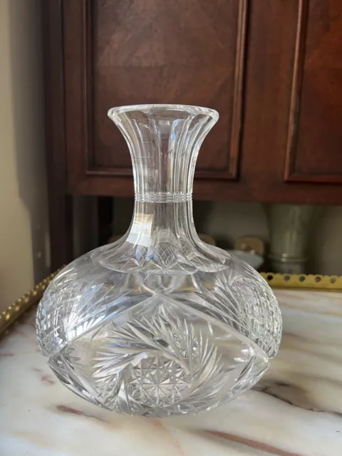 Hawkes School Cut Crystal Brilliant Glass Wine Decanter, 20th Century