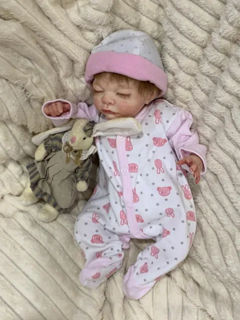 Sweet Reborn Baby GIRL Doll ROSE Was Rosebud Cindy Musgrove COMPLETED No Magnets
