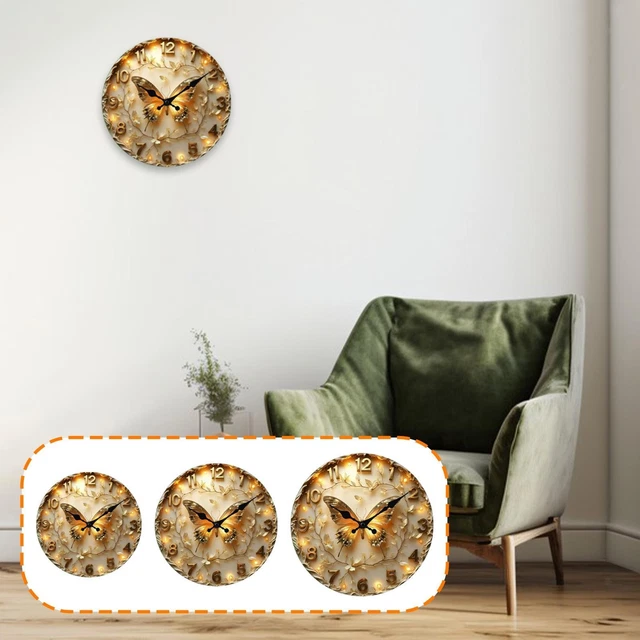 Horloge ronde en bois motif rose des vents 30 cm