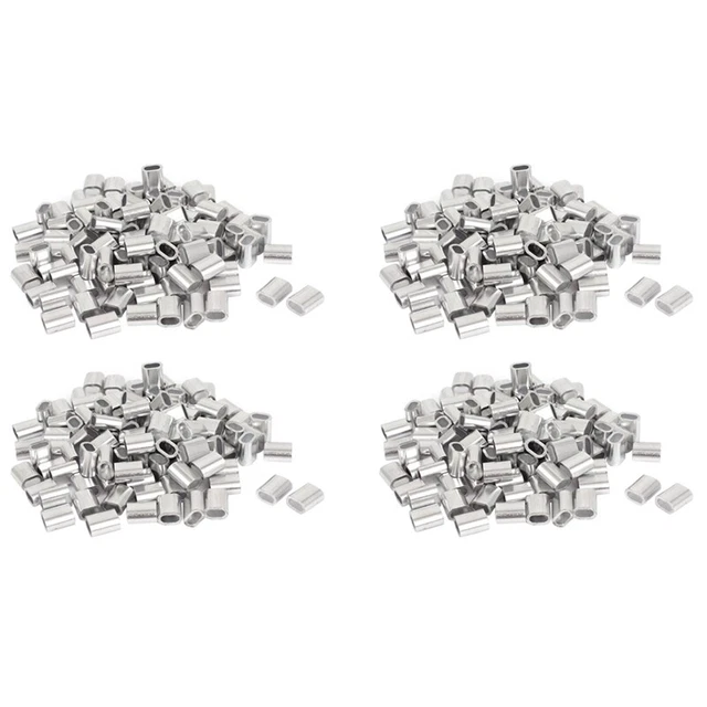 2,5 mm corda metallica singola foro manicotti alluminio clip cavo crimpa 400 pz W3M43680