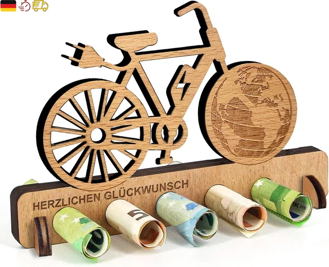 GEBURTSTAG GELDGESCHENK HOLZ, Geldgeschenk Fahrrad, Geldgeschenke