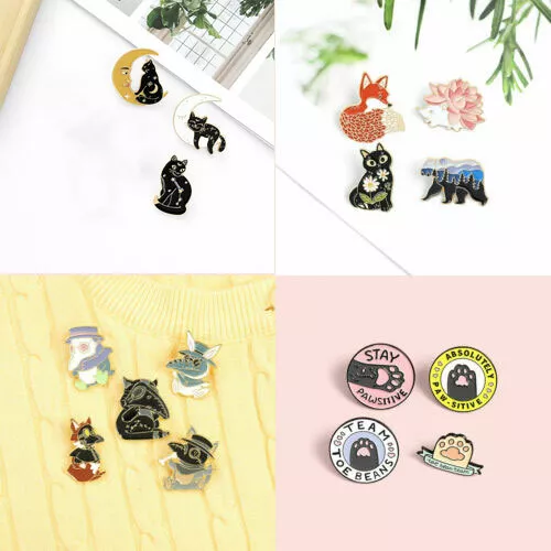 Cartoon Solapa Cuello Insignia Ramillete Pecho Broche Pins Esmalte Party Joy <