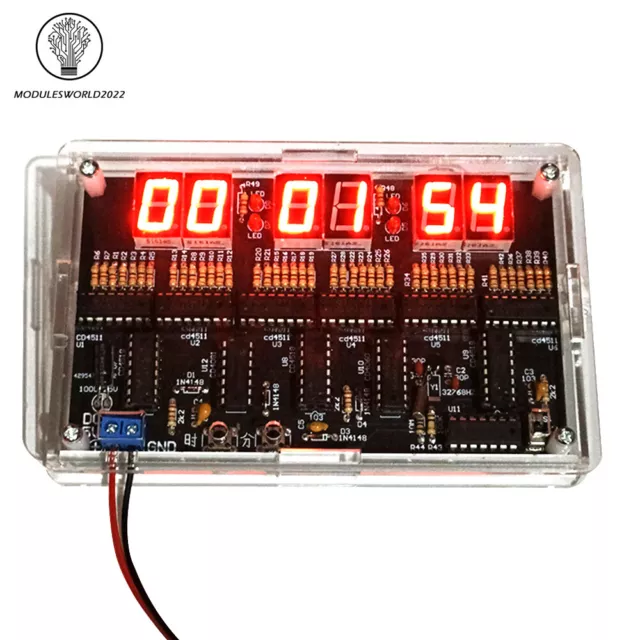 Digital Circuit Clock DIY Electronic Kit Electronic Clock Teaching Kit With Case