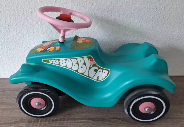 BIG Bobby Car Classic Tropic Flamingo Kinderfahrzeug Rutschauto - türkis