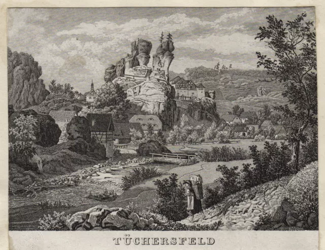 Tüchersfelden Original Stahlstich Wiesner 1834