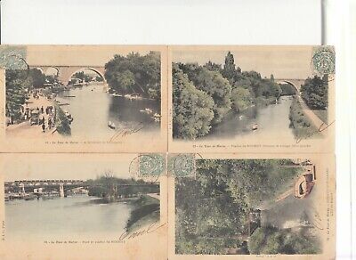 Lot de 4 cartes postales anciennes TOUR DE MARNE NOGENT-SUR-MARNE timbrées