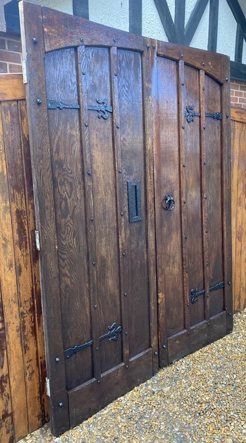 Oak Double Doors French Doors Antique Pair Of Doors Church Doors Gothic 4