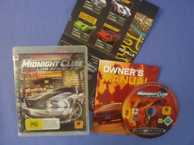 Midnight Club Los Angeles PS3 Complete with Manual + Map