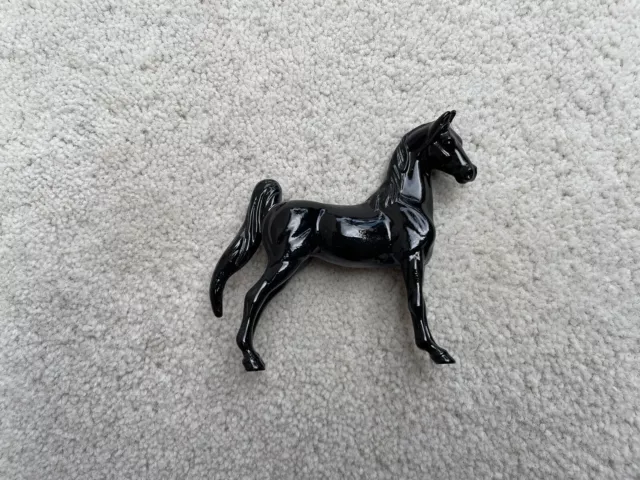 SUPER Custom Breyer Horse Stablemate Glossy Black OF-Style Dan Van Saddlebred G2