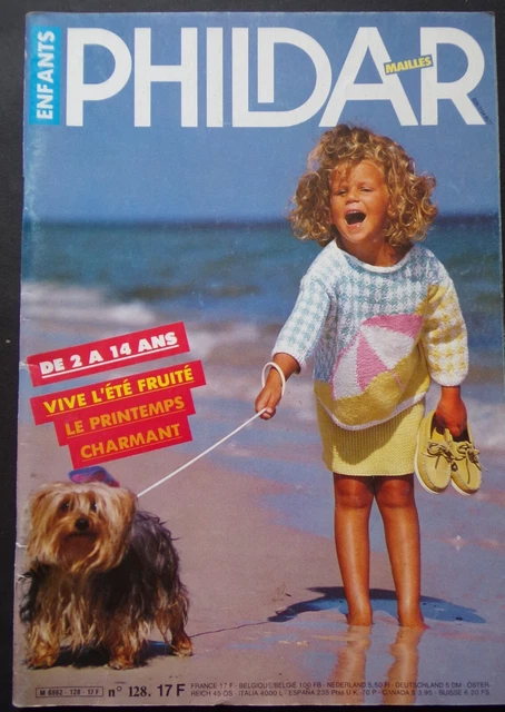 Catalogue Ancien Phildar N°128 – Tricot Enfants Printemps-été 1986 – Modèles Vintage