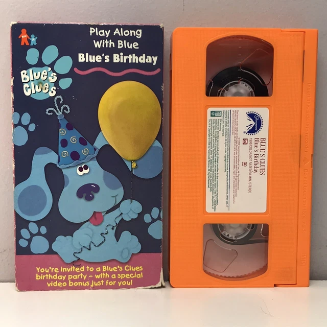 NICK JR BLUE’S Clues Birthday VHS Video Tape Nickelodeon Orange BUY 2 ...