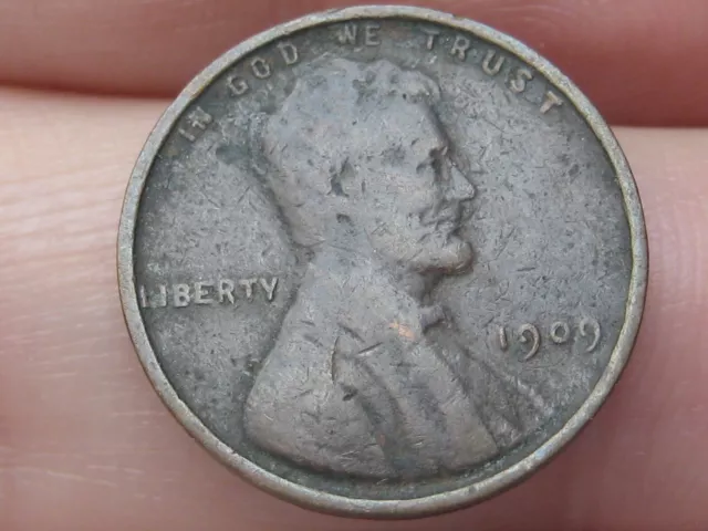 1909 VDB Lincoln Cent Wheat Penny- VG Details