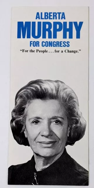 1962 Alberta Murphy Alabama Congressional Candidate Vintage Politcal Brochure AL