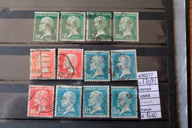Stamps Francobolli Francia France Used 170/181 (A36277)