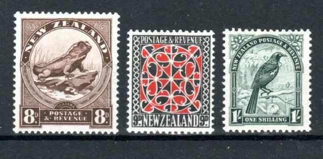 Neuseeland 1935-36 8d, 9d Und 1s Mlh