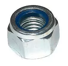 UNC NYLOC NUTS BZP 1/4", 5/16", 3/8", 7/16", 1/2", 9/16" Nylon Lock Nut Zinc