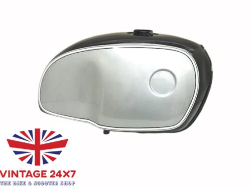 Réservoir Essence En Acier Pour BMW R100/R90/R80/R75 - Peinture Noir Et Argent, Neuf, Origine Inde