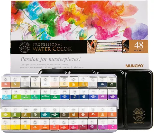 Sargent Art 32 6048 Artist Quality Watercolor Set 48ct Tin Case 48 Count Pack 1