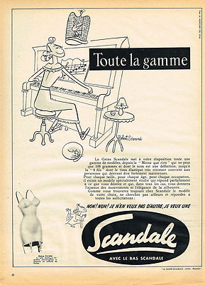 Publicité Presse Originale 1940 - Gaine Scandale Française En Tulle - Yves Alexandre