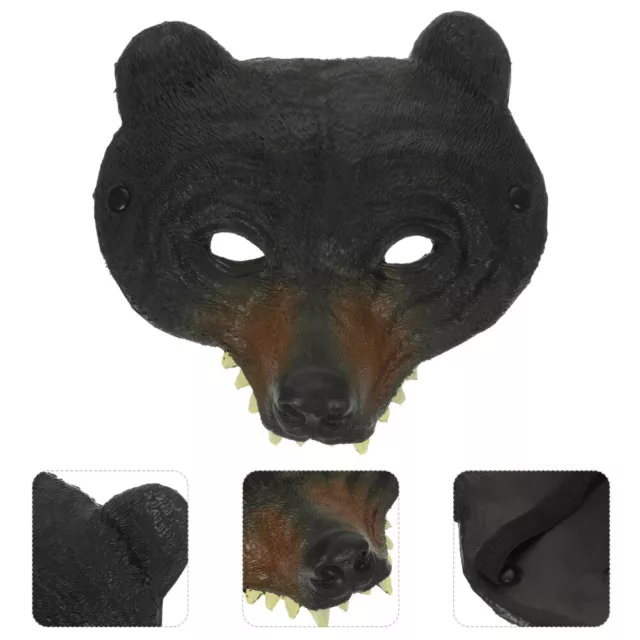 Halloween Black Bear Animal Head Mask Costume Accessory-MJ