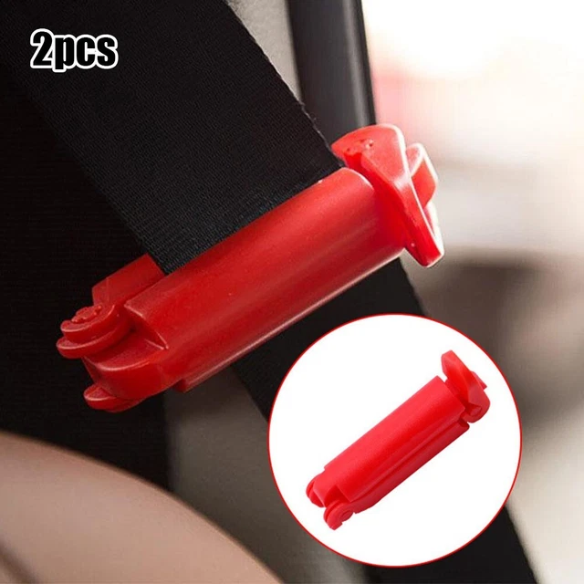 Clip cintura di sicurezza sedile 2 pz/kit parti rosso cintura di sicurezza fibbia regolatore elasticità