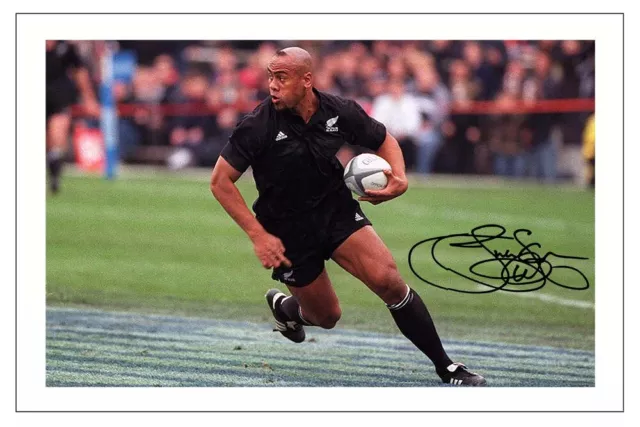 Jonah Lomu Signed Photo Print Autograph All Blacks Rugby
