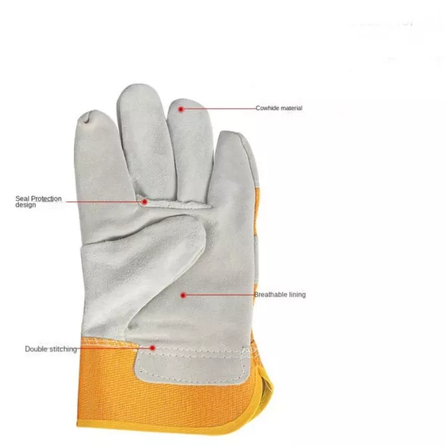 Wear-resistant Welding Glove Heat Insulation Welders Gloves  Fireplace Stove 3