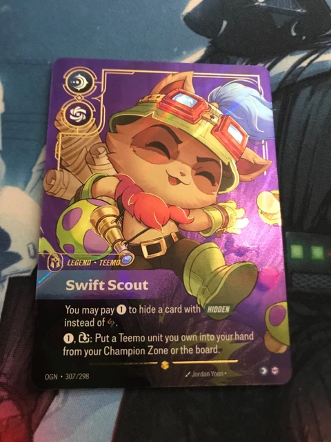 RIFTBOUND TEEMO - Swift Scout (Overnumbered) Showcase 307/298 Legend NM ...