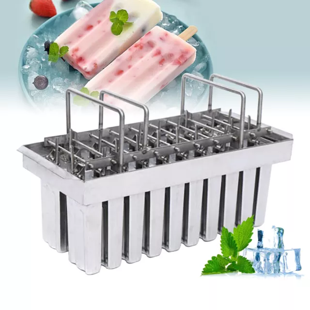Ice Cream Stick Mold Stainless Steel 20pcs Ice Pop Lolly Popsicle Holder