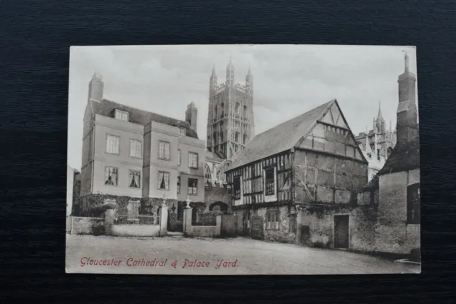 Vintage Postkarte Gloucester Kathedrale & Palasthof unveröffentlichte Friths Serie