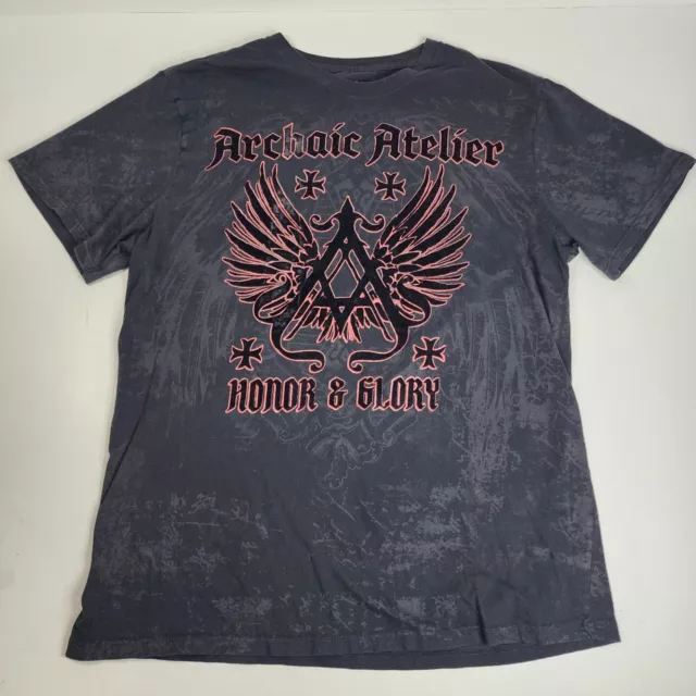 Archaic by Affliction Mens T-Shirt 3XL XXXL Graphic Redemption Honor and Glory