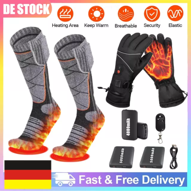 Beheizte Handschuhe Motorradhandschuhe Beheizbare Socken USB Heizung Innensohle 2