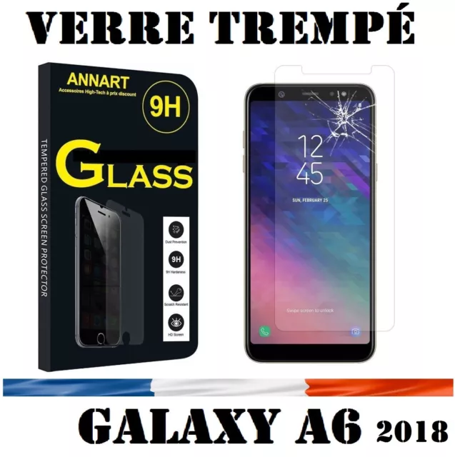 vitre protection verre trempé film protecteur d'écran pr Samsung Galaxy A6 2018