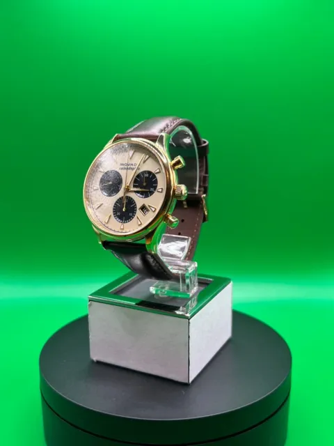 MOVADO Heritage Chronograph Parchment Dial Men's Watch - 3650007