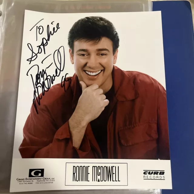 Ronnie McDowell Signed 8x10 Promo Photo Autograph