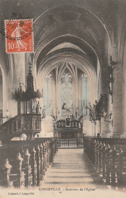 CPA 55 LONGEVILLE Intérieur de l'Eglise