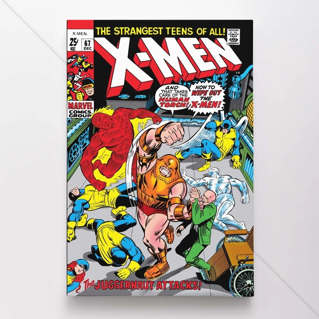 Uncanny X-Men Poster Canvas Vol 1 #67 Xmen Marvel Comic Book Art Print