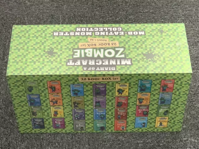 Diary of a Minecraft Zombie Mob-Eating Monster 28 Books Box Set Collection New 3