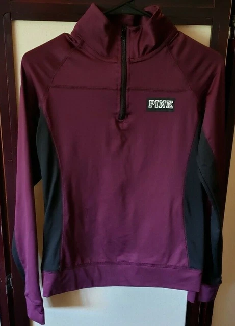 Victoria Secret PINK Ultimate1/2 Half Zip Pullover PURPLE XS  ATHLETIC SHIRT