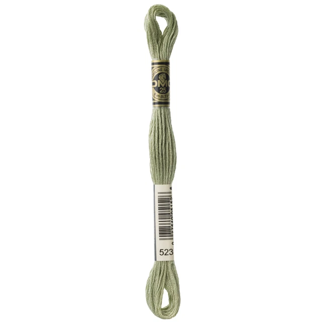 Paquete de 12 Helechos Bordados 6 Hebras Algodón 8,7 Yardas Ligero Verde 117-523