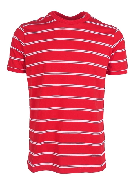 Paul & Shark Men's T-Shirt Size L Striped Crew Neck Yachting Made In Italy