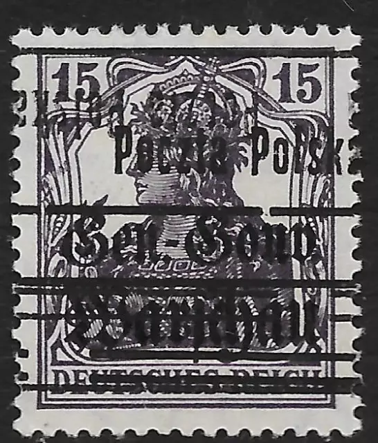 Poland stamps 1918 MI 9  DOUBLE Ovpt  MLH   VF