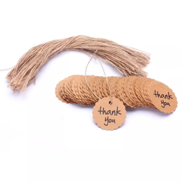 Kraft Paper Gift Tags with String for Wedding Party Favor - 100pcs