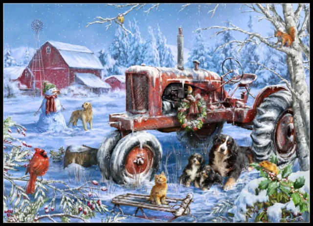 Christmas on the Farm - Chart Counted Cross Stitch Patterns Needlework DIY DMC