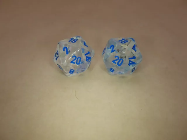 Icicle Light Blue Mini D20 Stainless Steel Stud Style Dice Earrings Jewelry