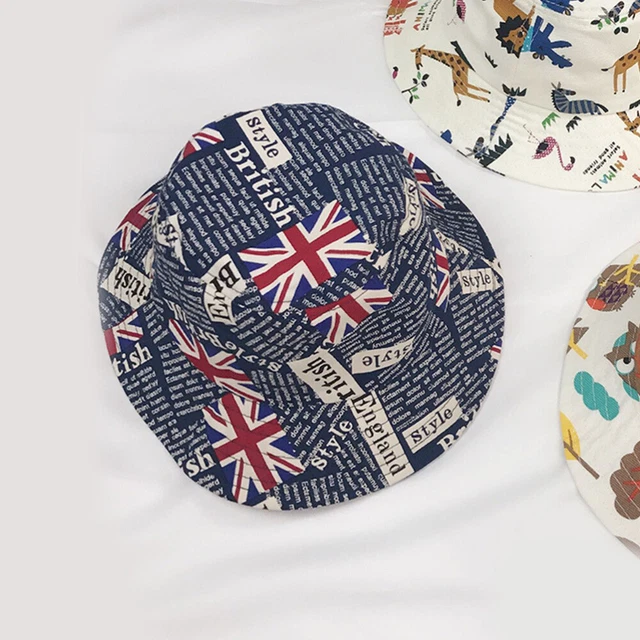 Cappello da sole stampa primavera estate bambino moda visiera cotone bambini tesa larga spiaggia