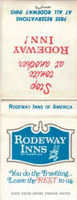 Rodeway Inns Of America-For Reservations-Empty-One 1/2 Inches Width-1960'S