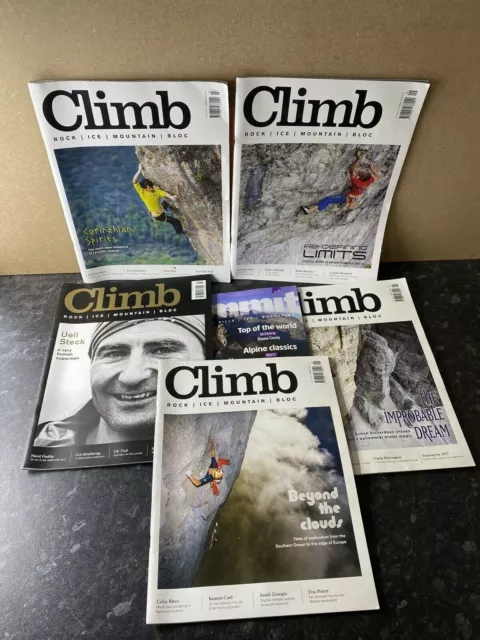 Bundle of 6 Climb & Summit Climbing Mountaineering Enthusiasts Magazines 2017