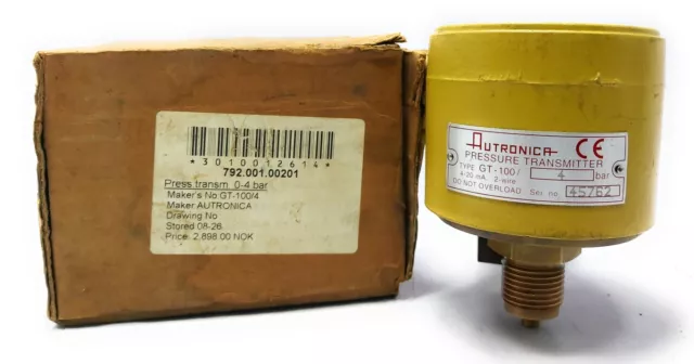 Autronica GT-100/4 0-4 bar Pressure Transmitter Yellow